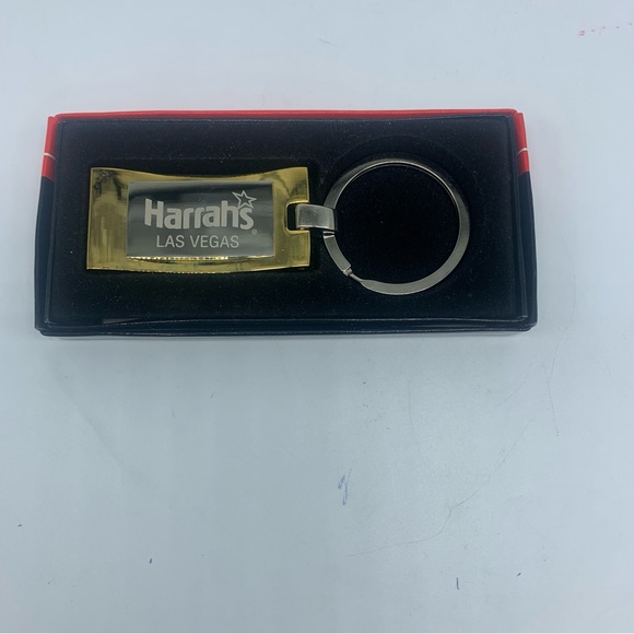 Vintage Harrah’s Las Vegas Money Clip Key Chain Attractive Gold and Silver Tone - Picture 8 of 8